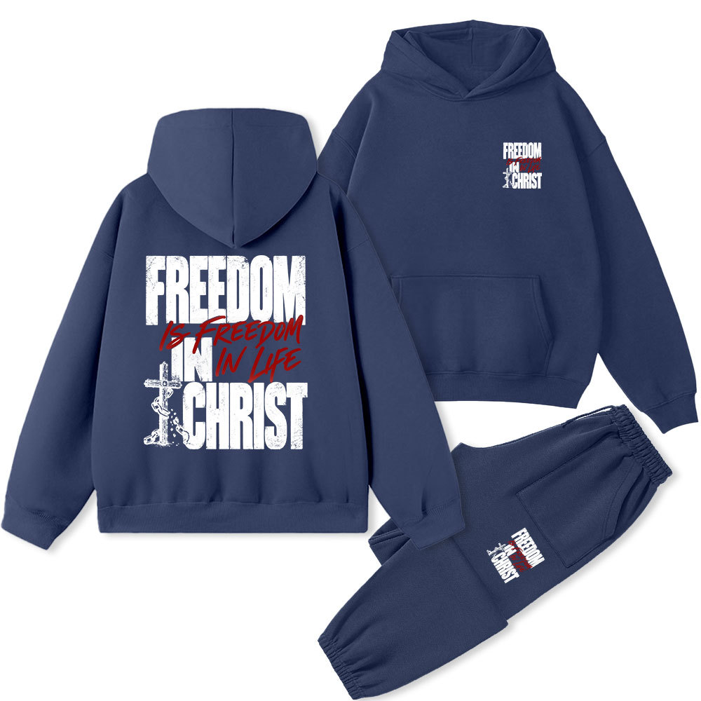 Freedom In Christ Premium Fleece Hoodie Set