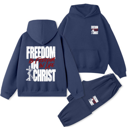 Freedom In Christ Premium Fleece Hoodie Set