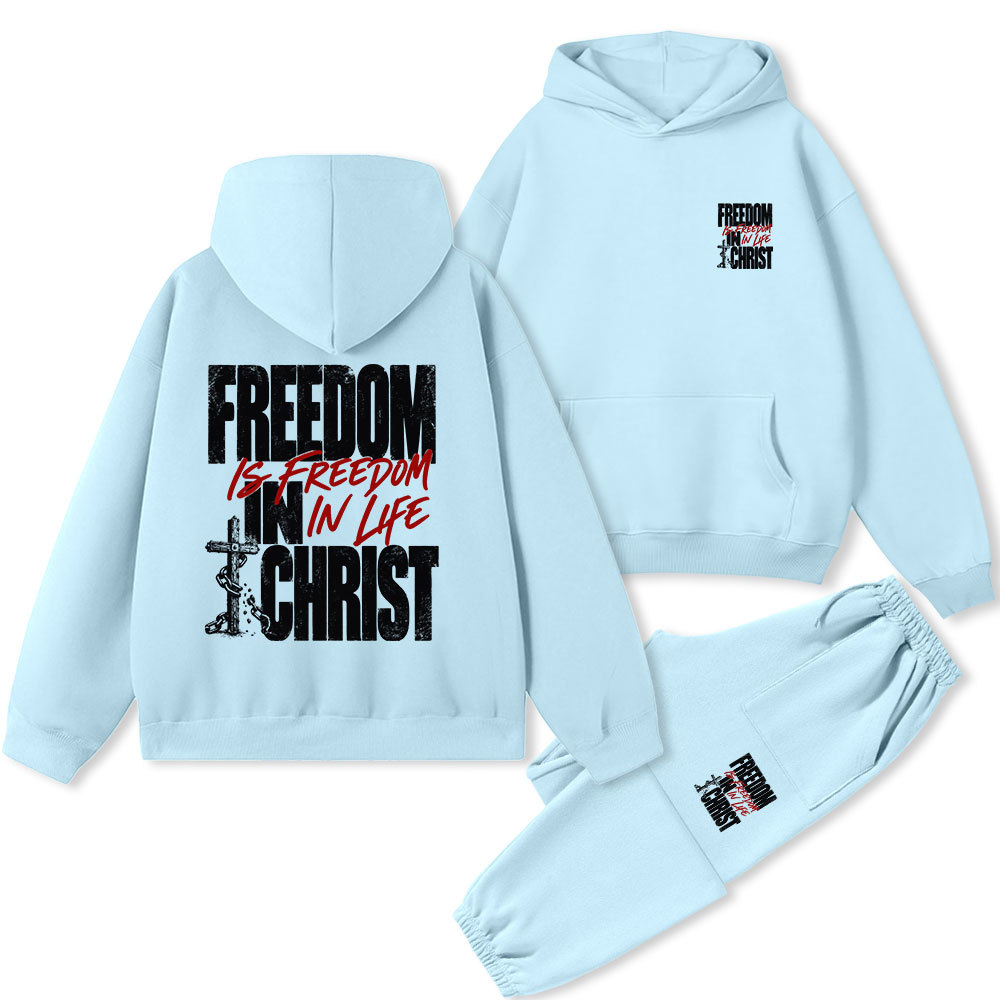 Freedom In Christ Premium Fleece Hoodie Set