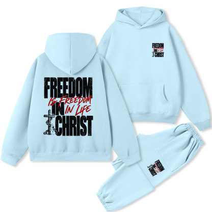 Freedom In Christ Premium Fleece Hoodie Set