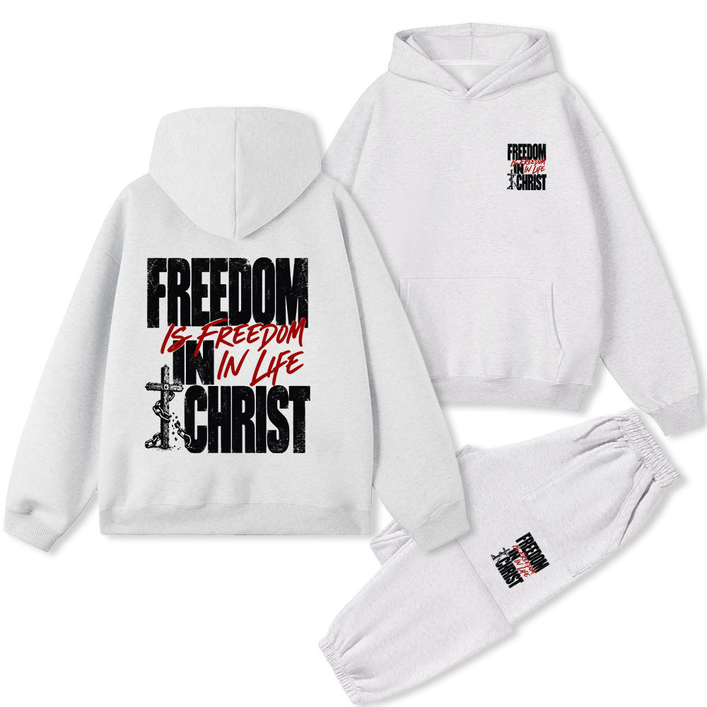 Freedom In Christ Premium Fleece Hoodie Set