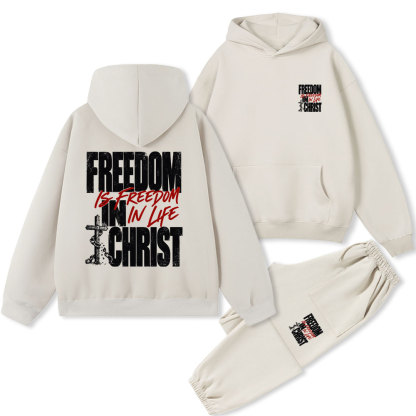 Freedom In Christ Premium Fleece Hoodie Set