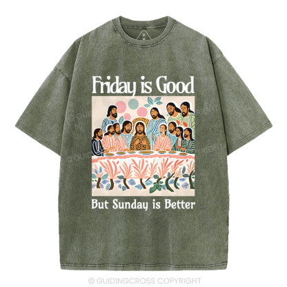Friday Is Good Christian Washed T-Shirt