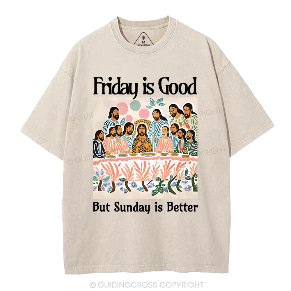 Friday Is Good Christian Washed T-Shirt