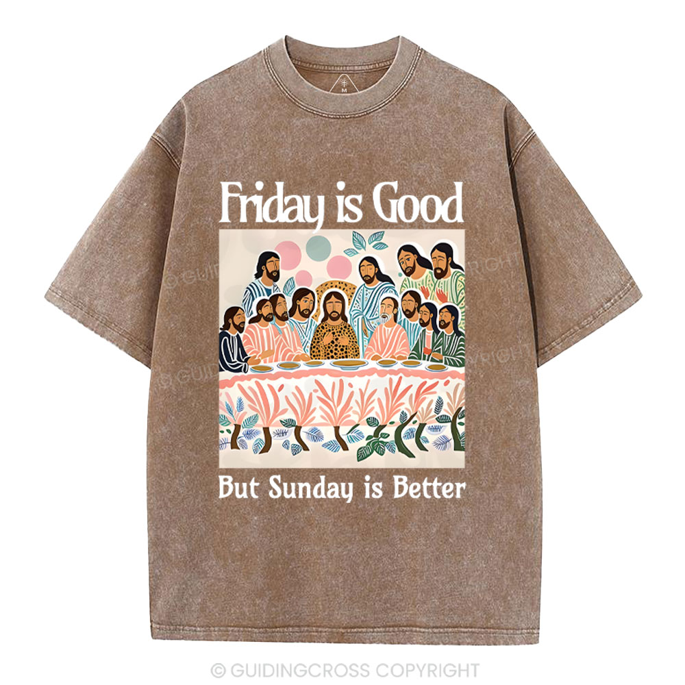 Friday Is Good Christian Washed T-Shirt