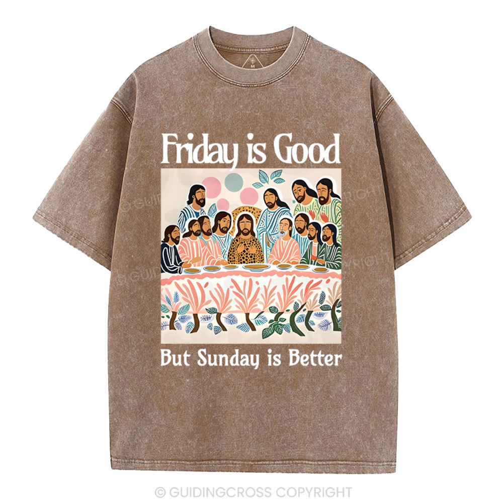 Friday Is Good Christian Washed T-Shirt