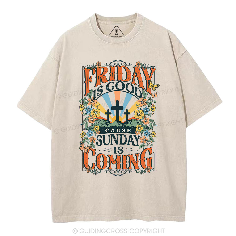 Friday Is Good Chrsitian Washed T-Shirt