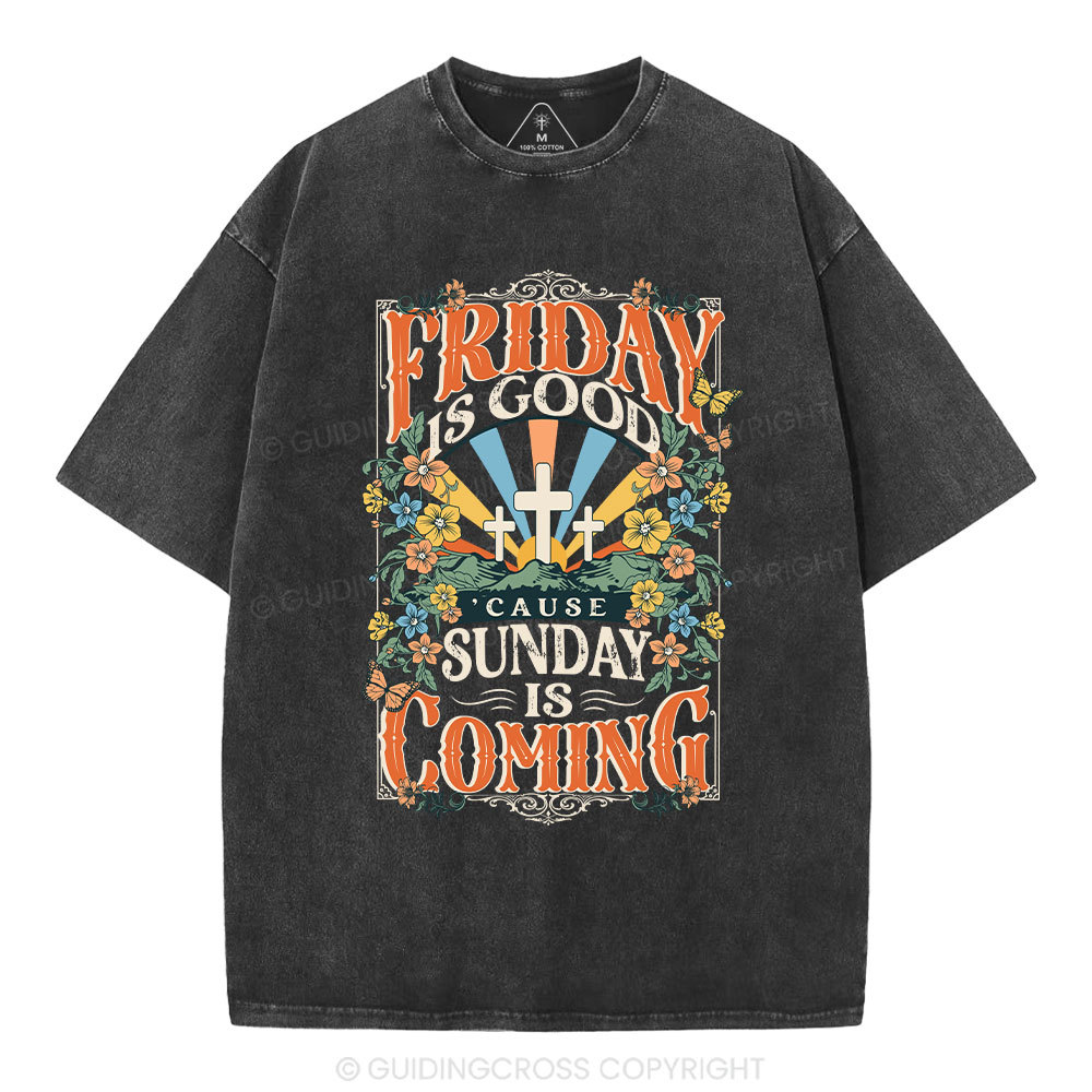 Friday Is Good Chrsitian Washed T-Shirt
