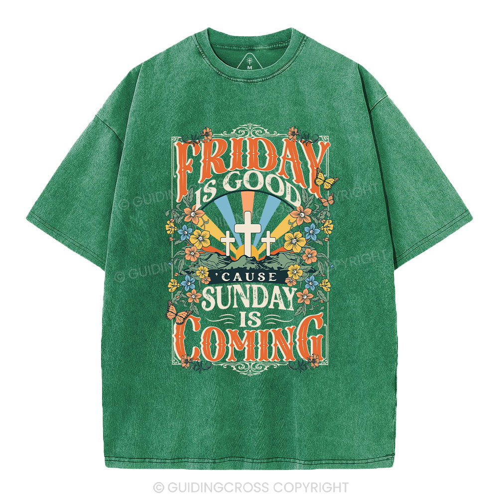 Friday Is Good Chrsitian Washed T-Shirt