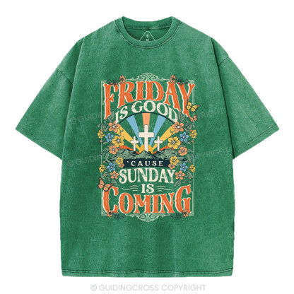 Friday Is Good Chrsitian Washed T-Shirt