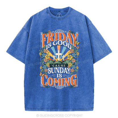 Friday Is Good Chrsitian Washed T-Shirt