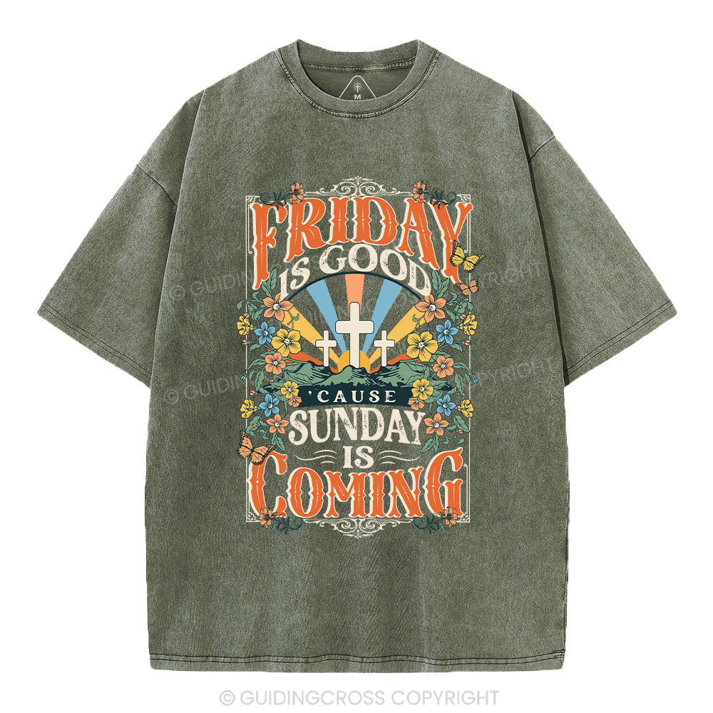 Friday Is Good Chrsitian Washed T-Shirt