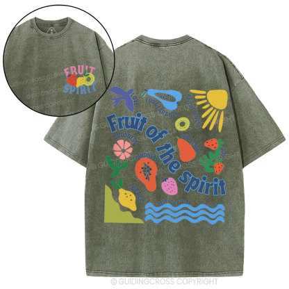 Friut Of Spirit Christian Washed T-Shirt