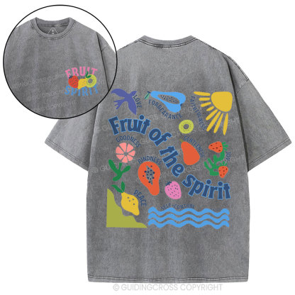 Friut Of Spirit Christian Washed T-Shirt