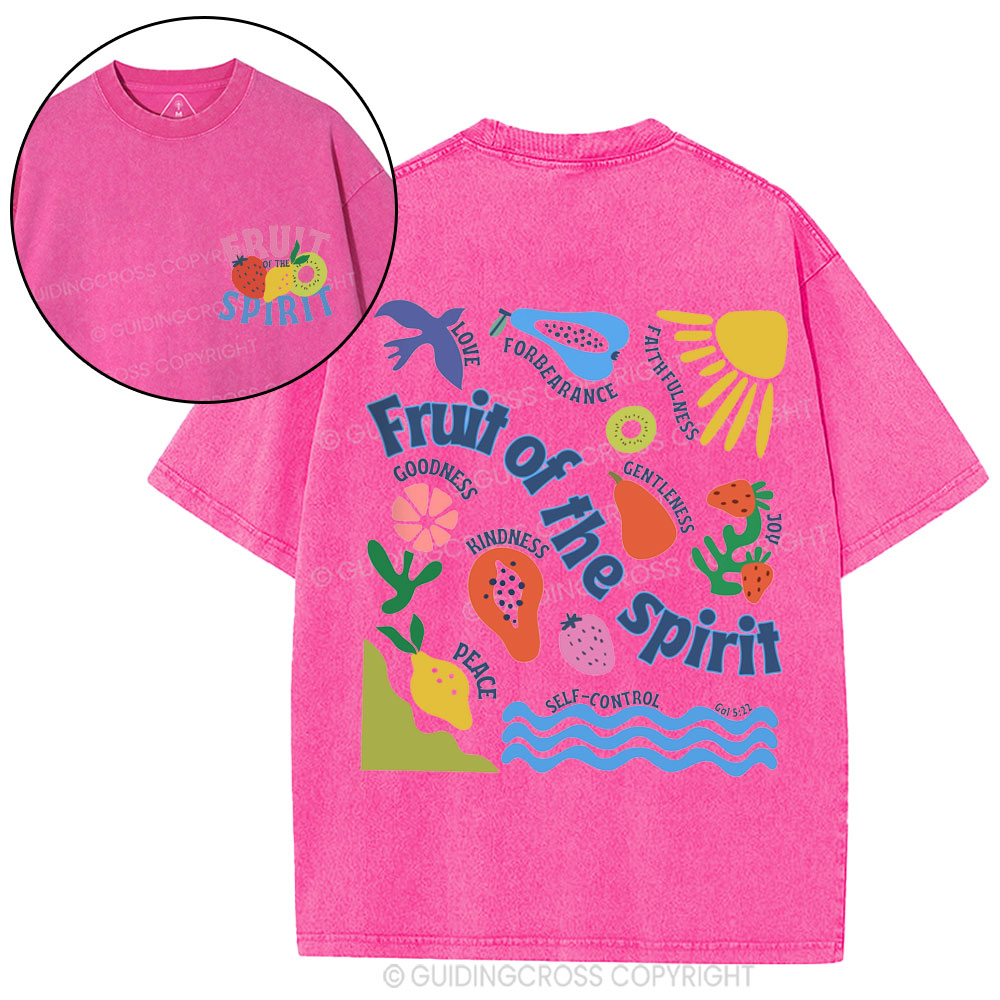 Friut Of Spirit Christian Washed T-Shirt