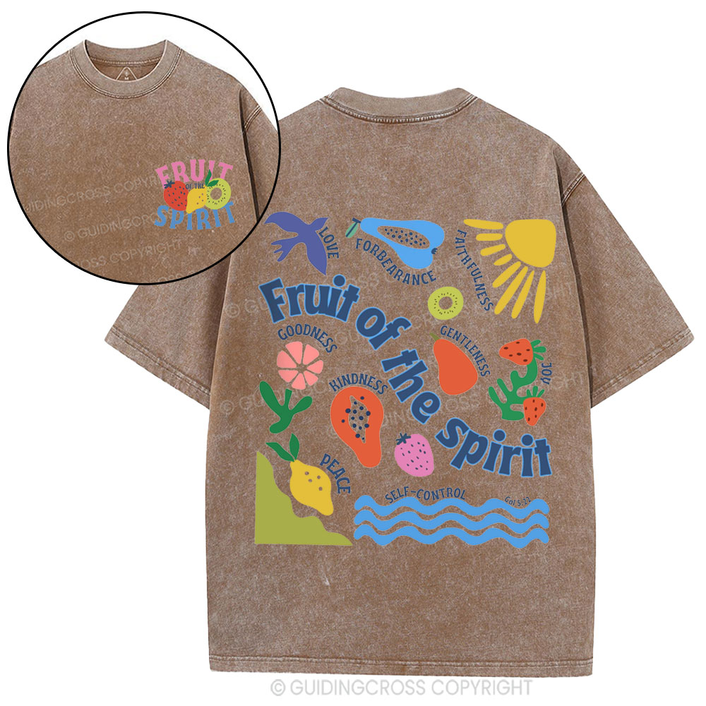 Friut Of Spirit Christian Washed T-Shirt