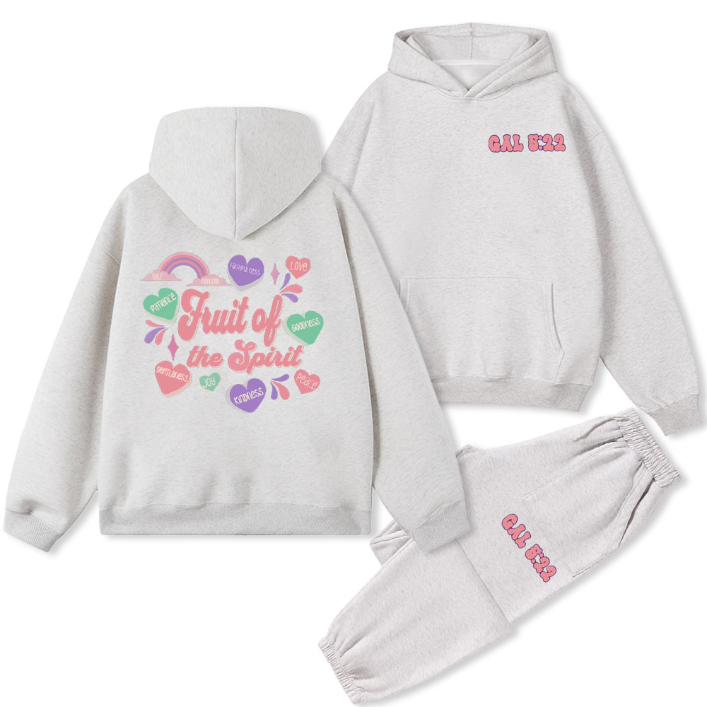 Friut Of The Spirit Christian Fleece Hoodie Set