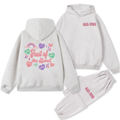 Friut Of The Spirit Christian Fleece Hoodie Set