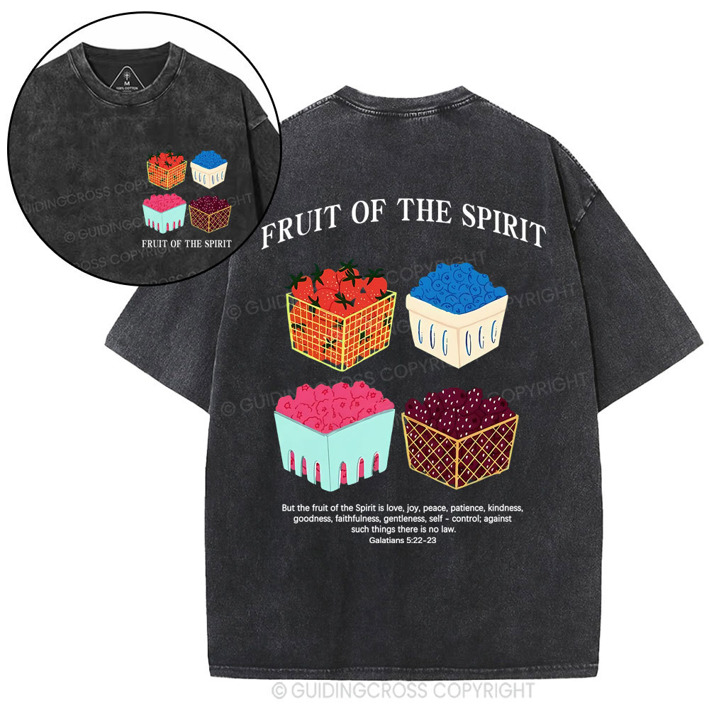Friut Of The Spirit Christian Washed T-Shirt