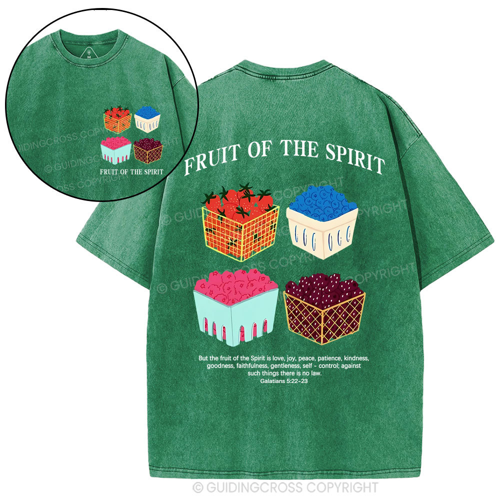 Friut Of The Spirit Christian Washed T-Shirt