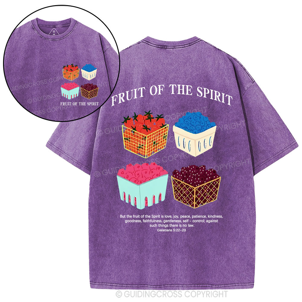 Friut Of The Spirit Christian Washed T-Shirt