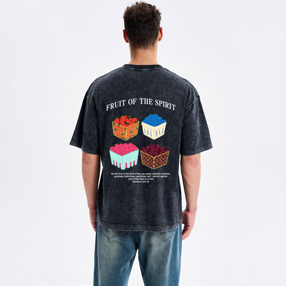 Friut Of The Spirit Christian Washed T-Shirt