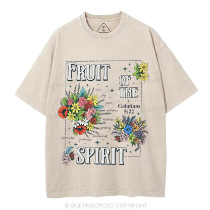 Friut Of The Spirit Christian Washed T-Shirt