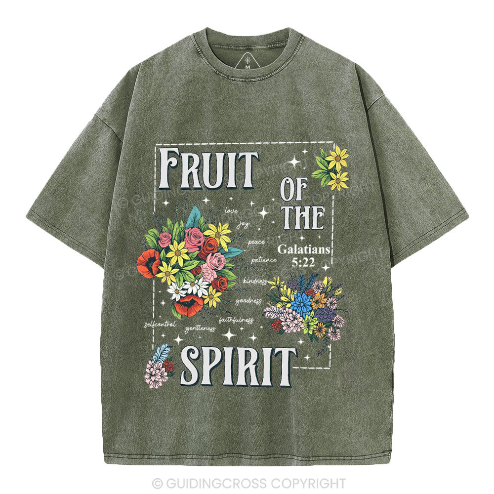 Friut Of The Spirit Christian Washed T-Shirt