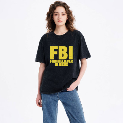 From Believer In Jesus Christian Washed T-Shirt