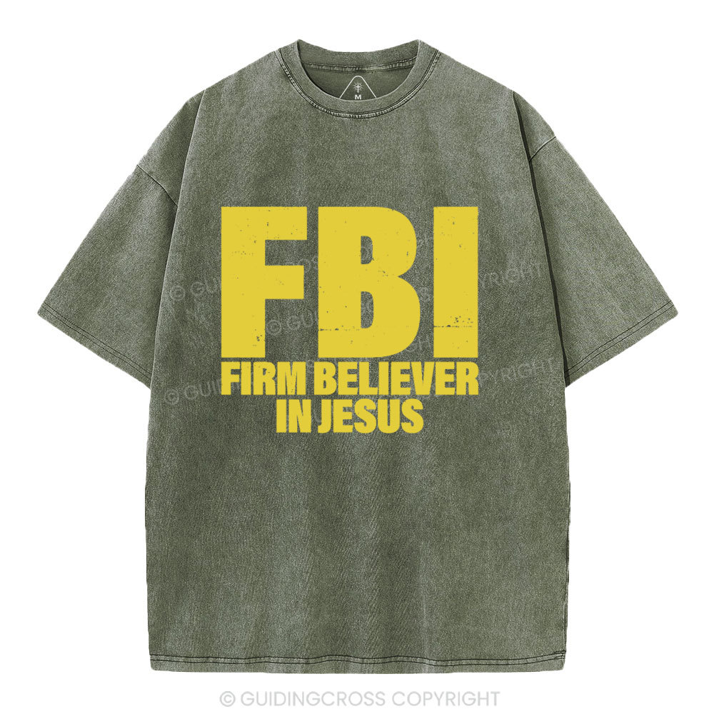 From Believer In Jesus Christian Washed T-Shirt