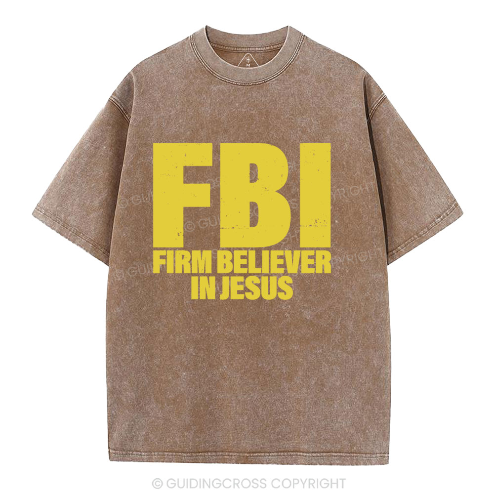 From Believer In Jesus Christian Washed T-Shirt