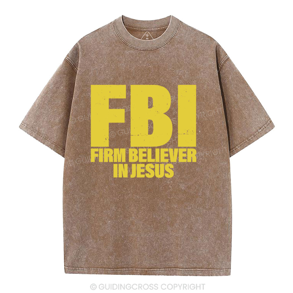 From Believer In Jesus Christian Washed T-Shirt
