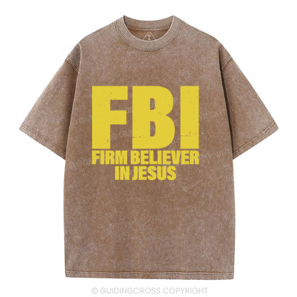 From Believer In Jesus Christian Washed T-Shirt