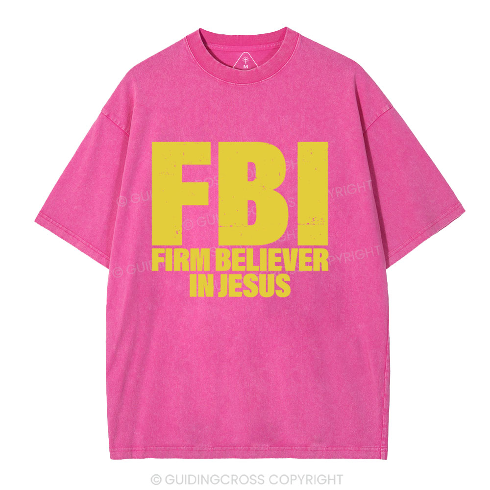 From Believer In Jesus Christian Washed T-Shirt