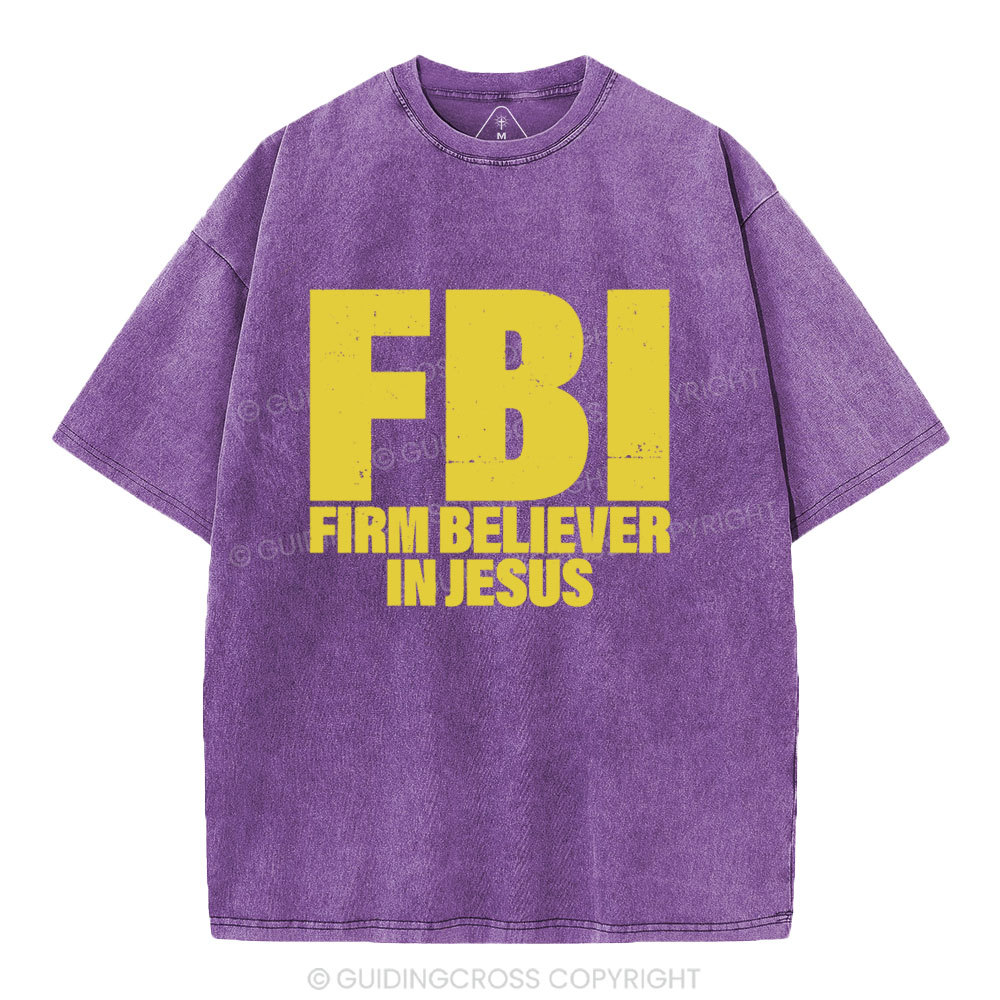 From Believer In Jesus Christian Washed T-Shirt