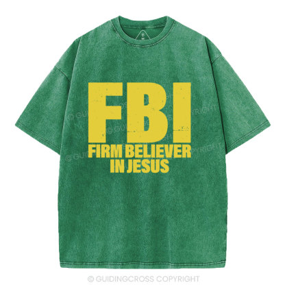 From Believer In Jesus Christian Washed T-Shirt