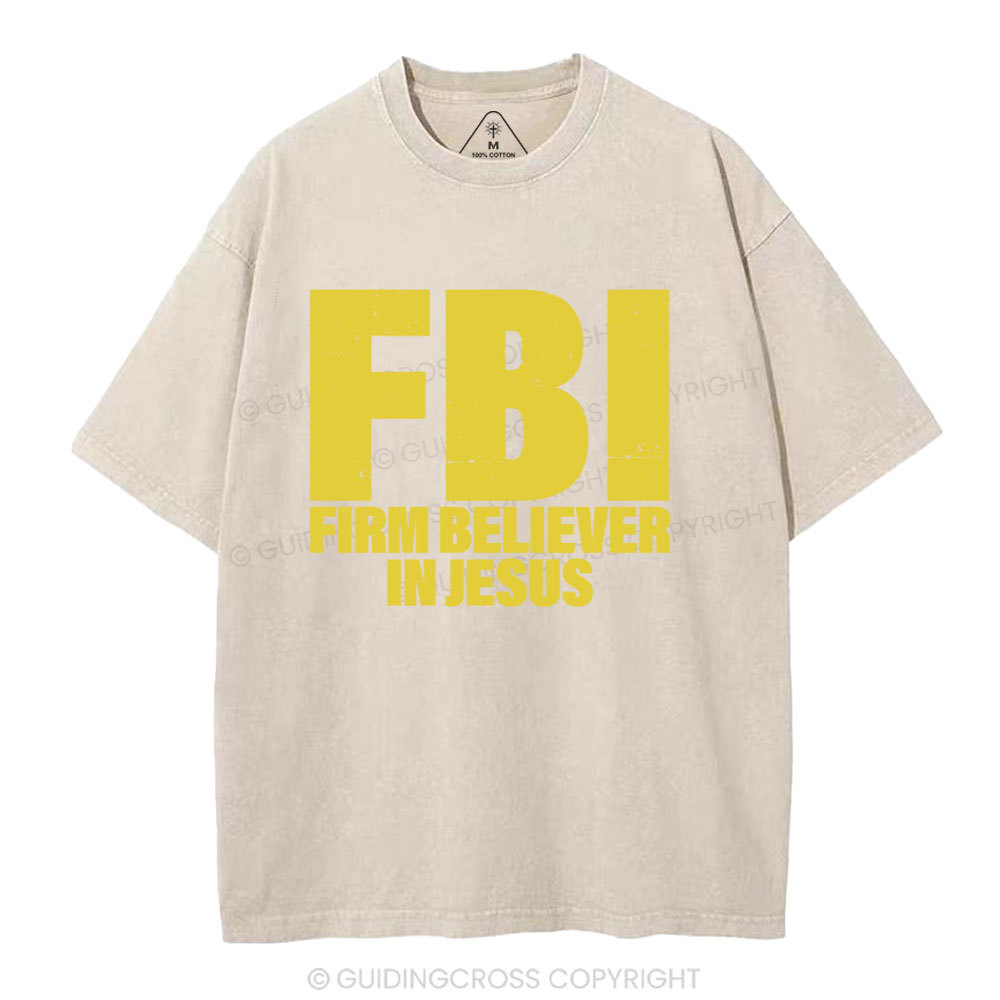 From Believer In Jesus Christian Washed T-Shirt