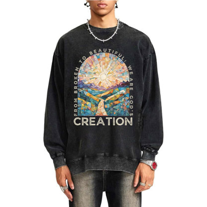 From Broken To Beautiful Christian Washed Sweatshirt