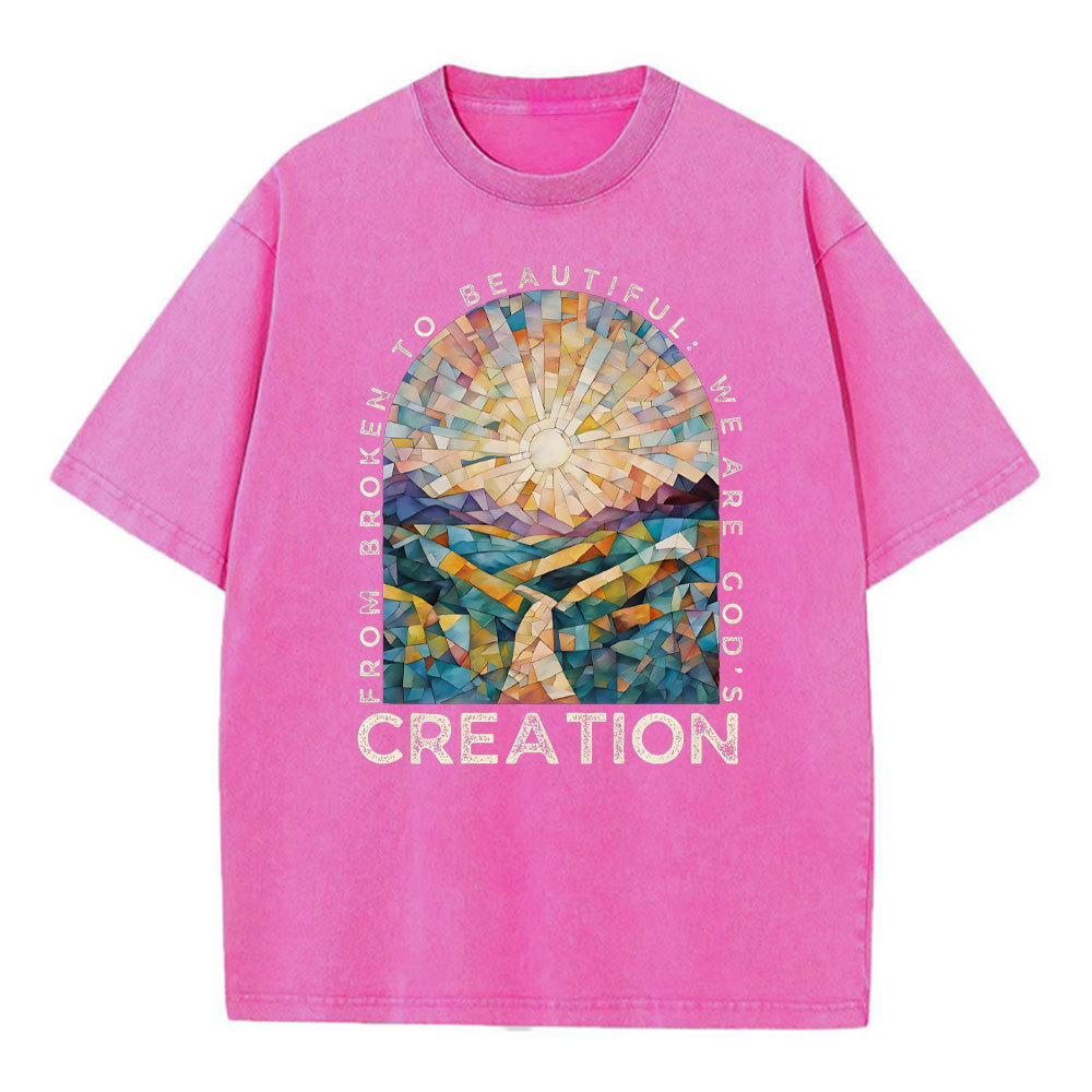 From Broken To Beautiful Christian Washed T-Shirt