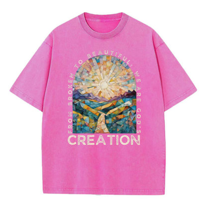 From Broken To Beautiful Christian Washed T-Shirt