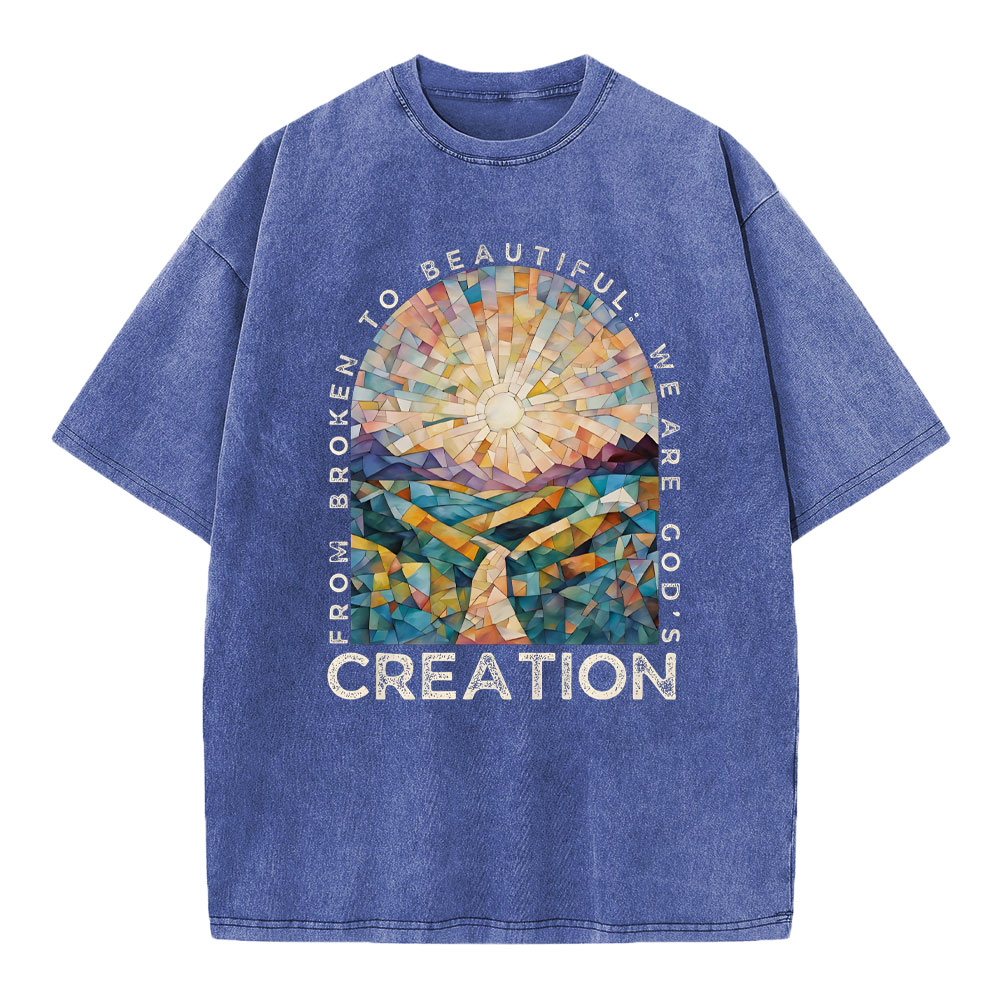 From Broken To Beautiful Christian Washed T-Shirt