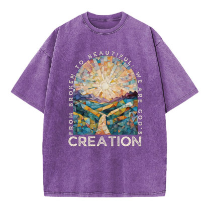 From Broken To Beautiful Christian Washed T-Shirt