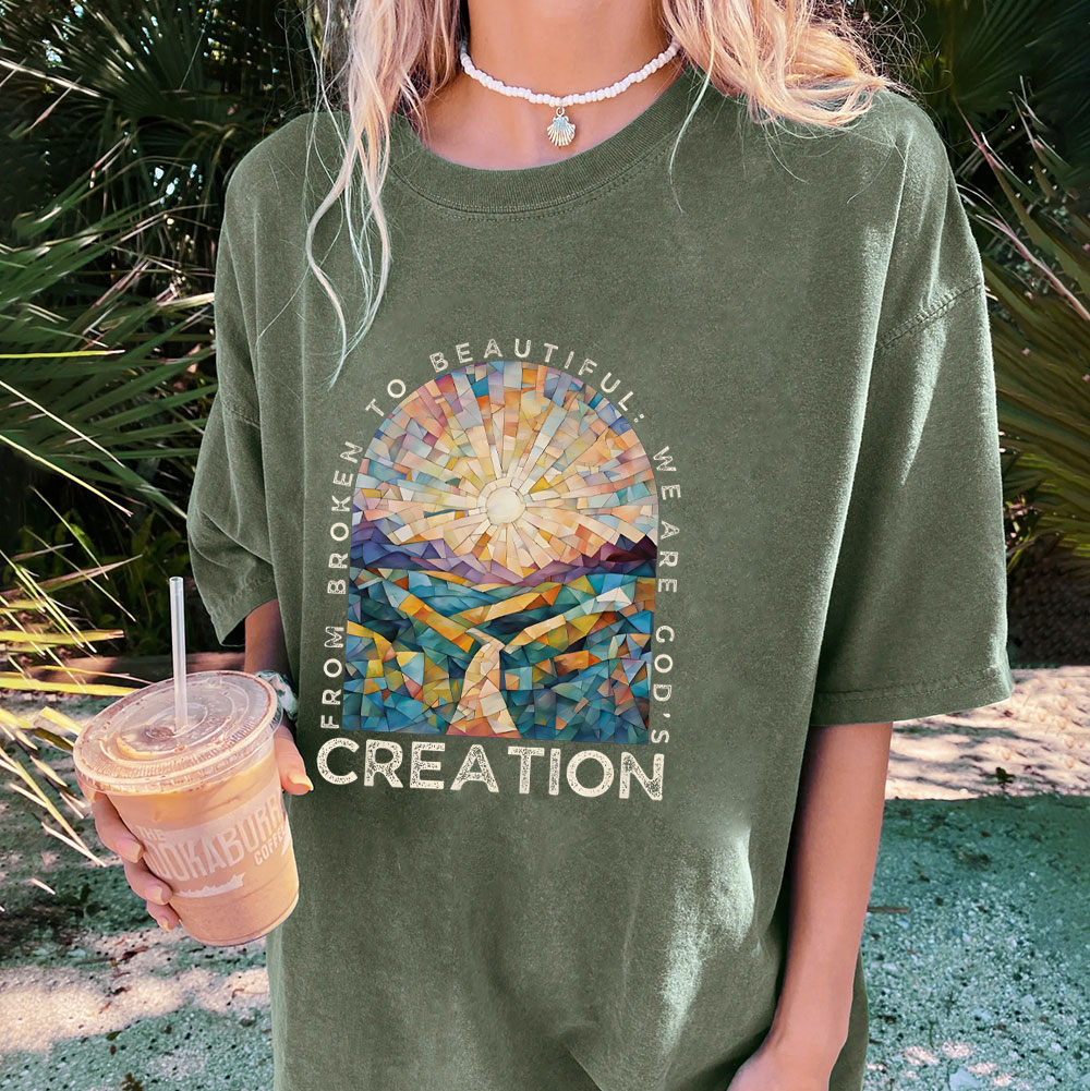 From Broken To Beautiful Christian Washed T-Shirt