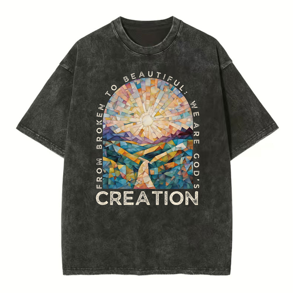From Broken To Beautiful Christian Washed T-Shirt
