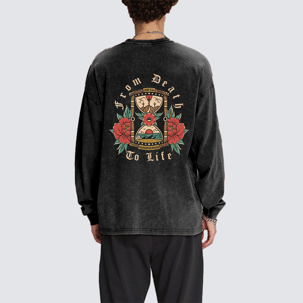 From Death To Life Washed Long Sleeve T-Shirt