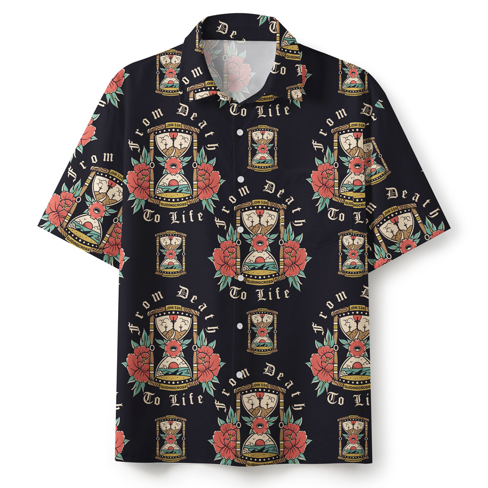 From Death To Life Black Christian Hawaiian Shirt