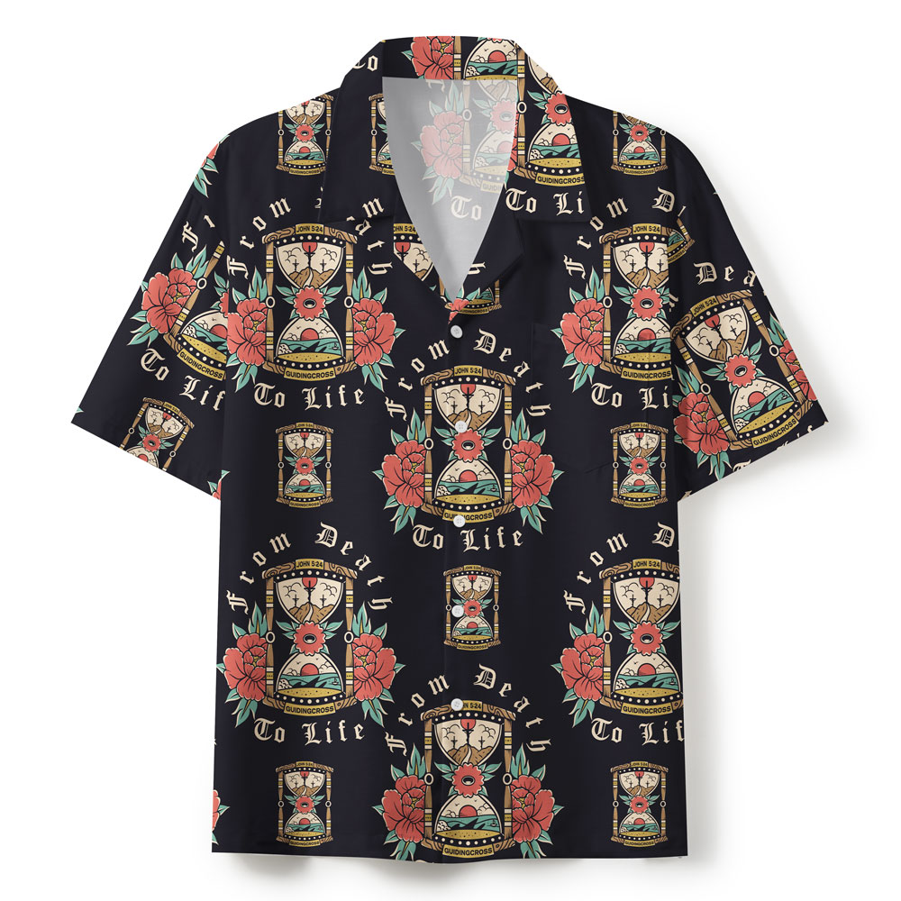 From Death To Life Black Christian Hawaiian Shirt