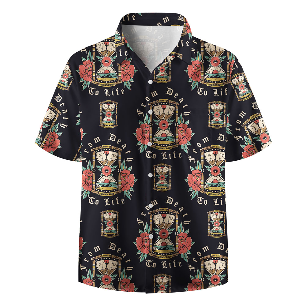 From Death To Life Black Christian Hawaiian Shirt