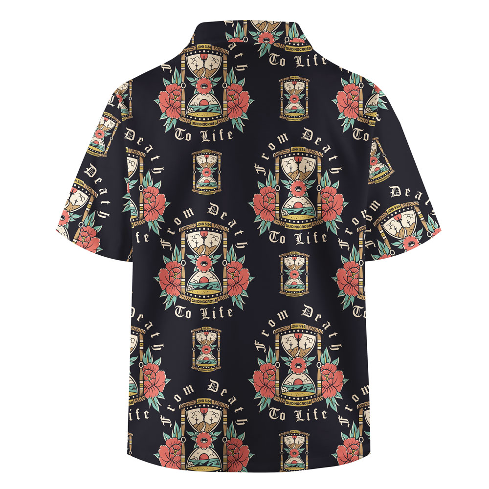 From Death To Life Black Christian Hawaiian Shirt