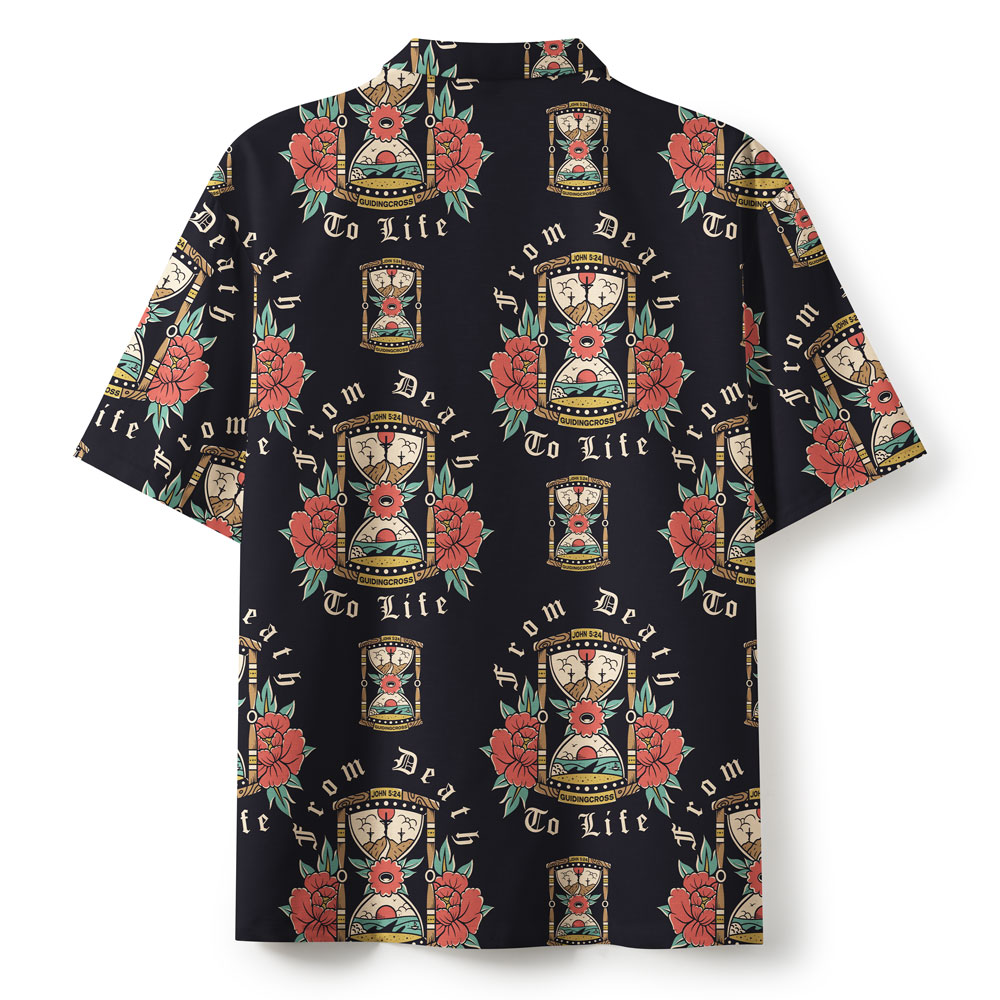 From Death To Life Black Christian Hawaiian Shirt
